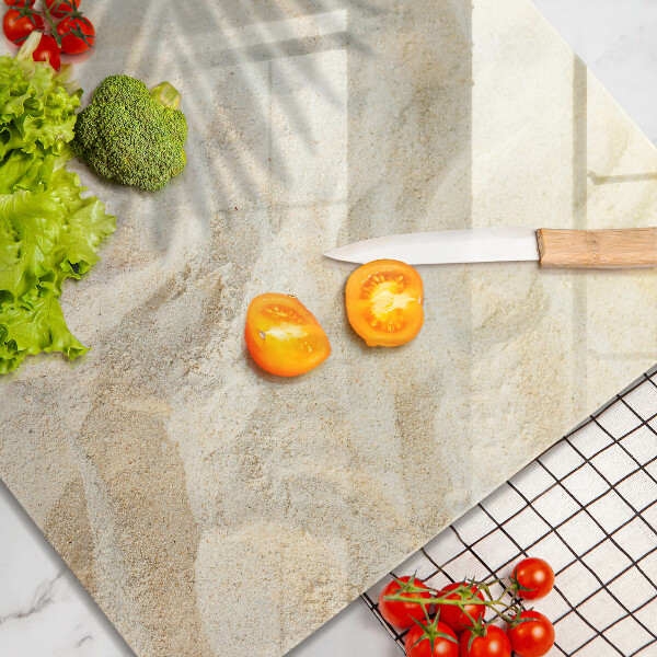 Chopping board Palm sand and leaves