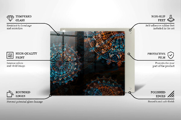 Chopping board Boho Vintage Circles