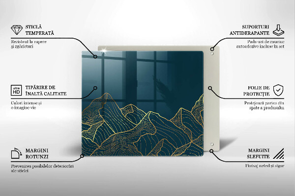 Chopping board Abstract mountains