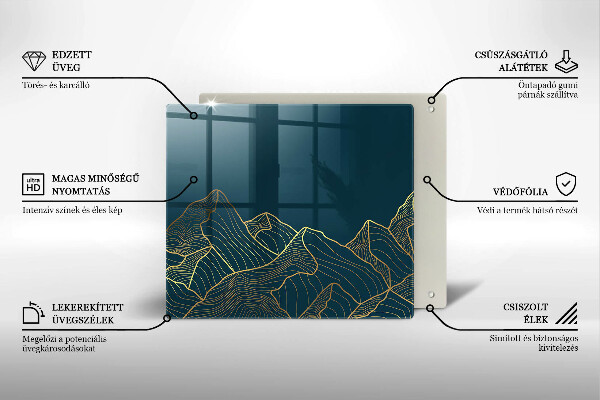 Chopping board Abstract mountains