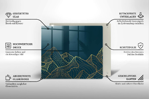 Chopping board Abstract mountains