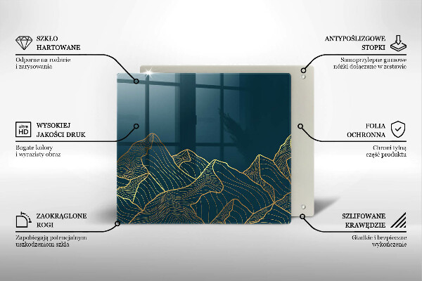 Chopping board Abstract mountains