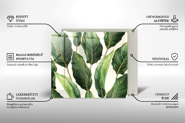 Chopping board Banana leaves