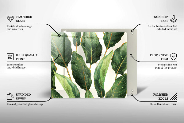 Chopping board Banana leaves