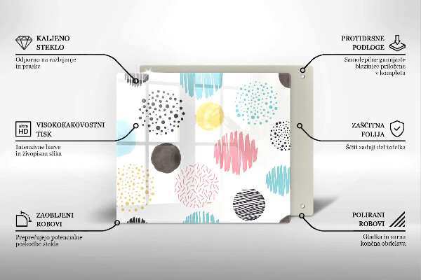 Chopping board Painted shapes