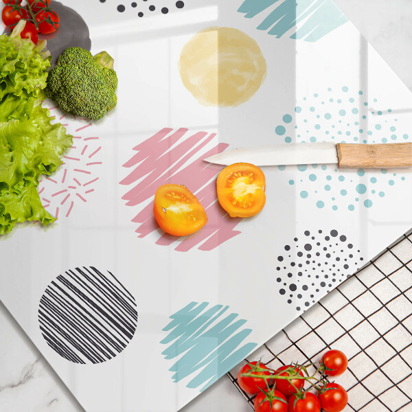 Chopping board Painted shapes