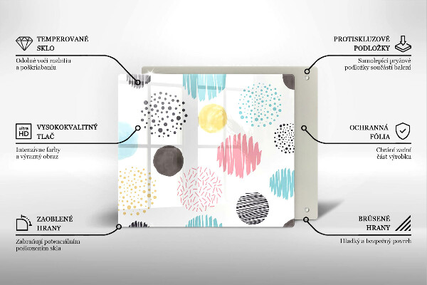 Chopping board Painted shapes