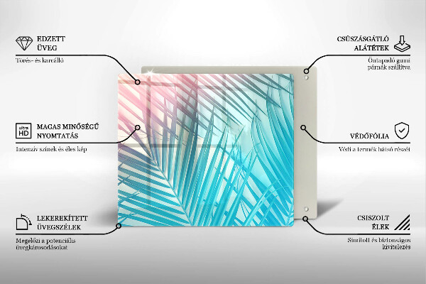 Chopping board Pastel leaves