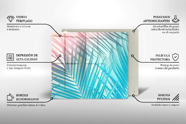 Chopping board Pastel leaves