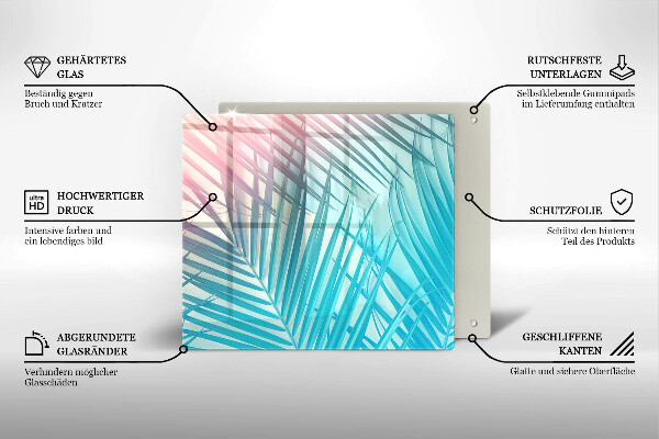 Chopping board Pastel leaves