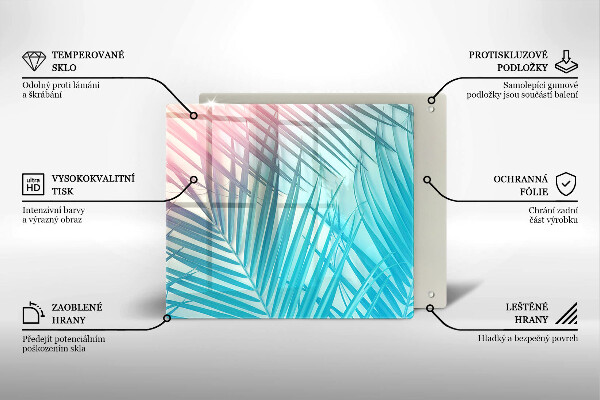 Chopping board Pastel leaves