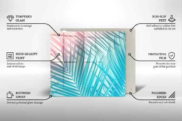 Chopping board Pastel leaves