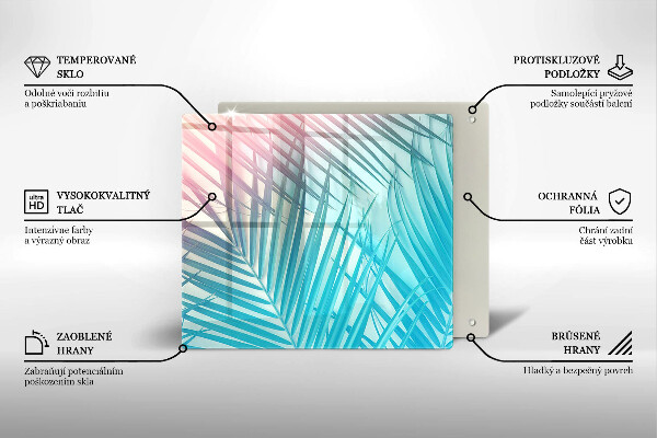 Chopping board Pastel leaves