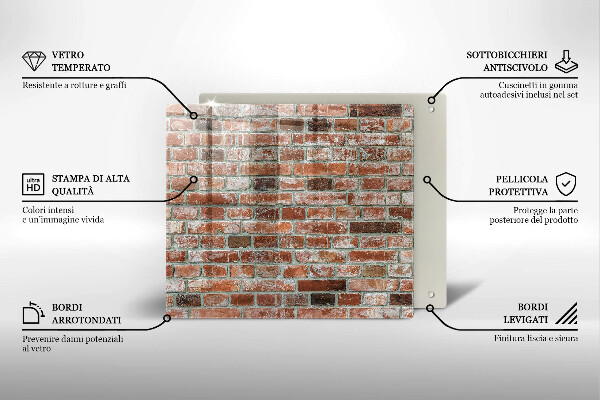 Chopping board Old bricks wall