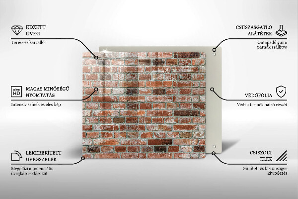 Chopping board Old bricks wall