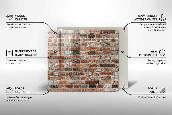 Chopping board Old bricks wall