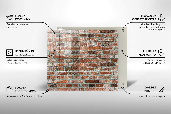 Chopping board Old bricks wall