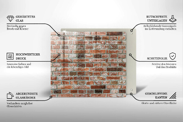 Chopping board Old bricks wall