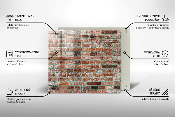 Chopping board Old bricks wall