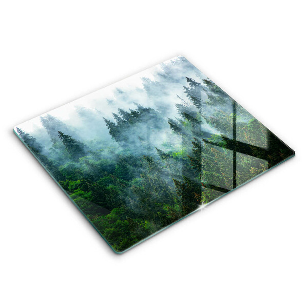 Chopping board Forest in the fog