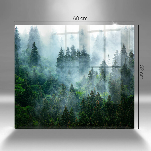 Chopping board Forest in the fog