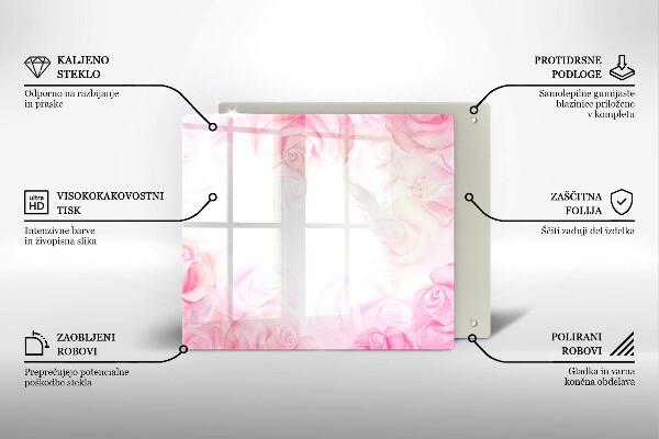 Chopping board Delicate background roses