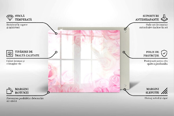 Chopping board Delicate background roses