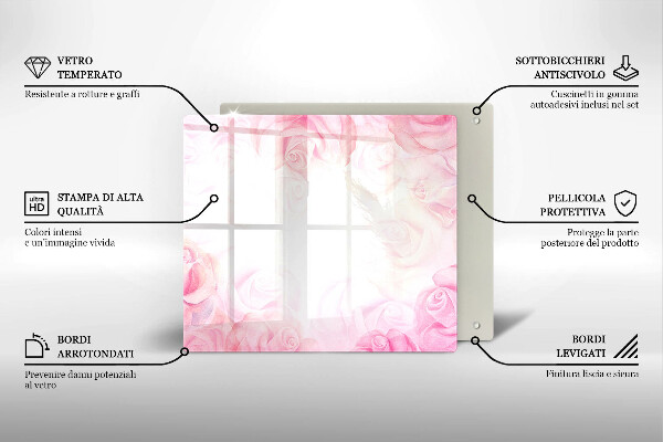 Chopping board Delicate background roses