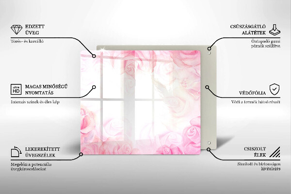 Chopping board Delicate background roses