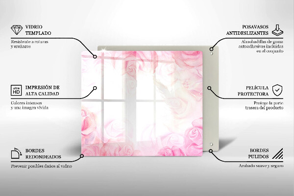 Chopping board Delicate background roses