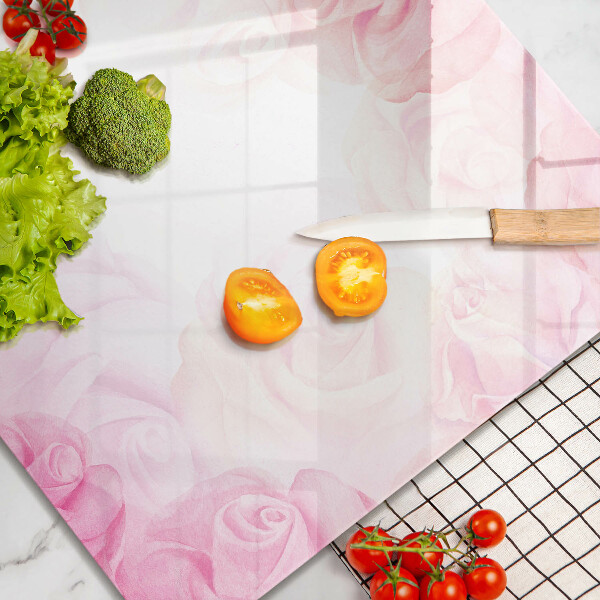 Chopping board Delicate background roses