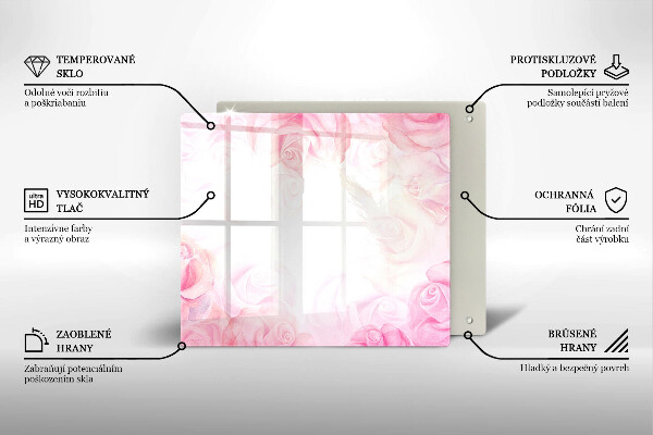 Chopping board Delicate background roses