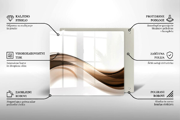 Chopping board Abstraction brown lines