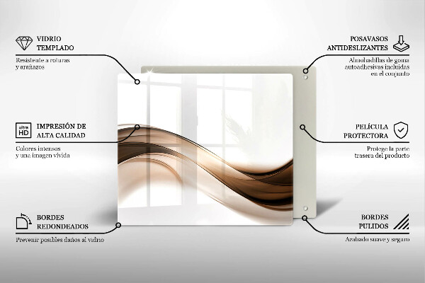 Chopping board Abstraction brown lines