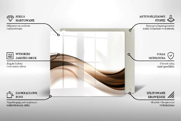 Chopping board Abstraction brown lines