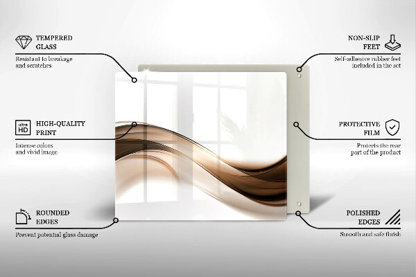 Chopping board Abstraction brown lines