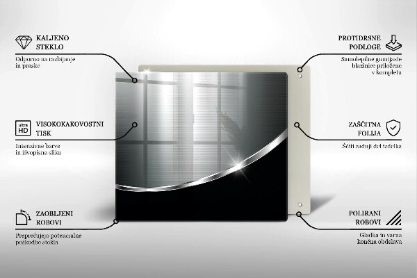 Chopping board Abstraction with metal