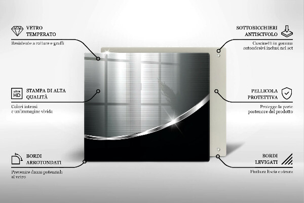 Chopping board Abstraction with metal