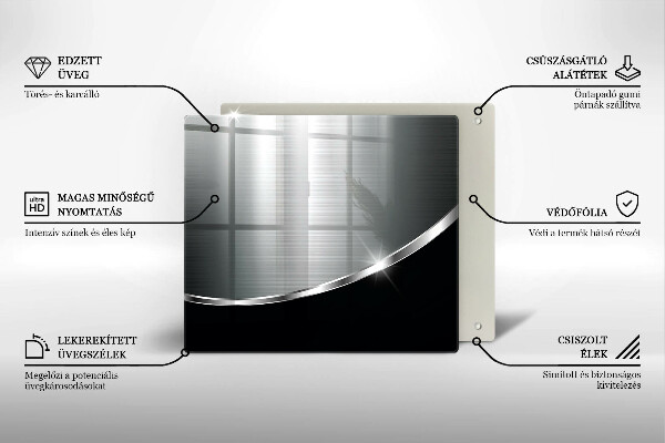 Chopping board Abstraction with metal