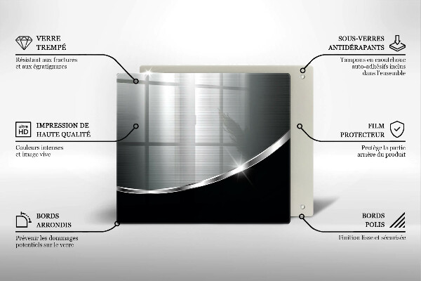 Chopping board Abstraction with metal