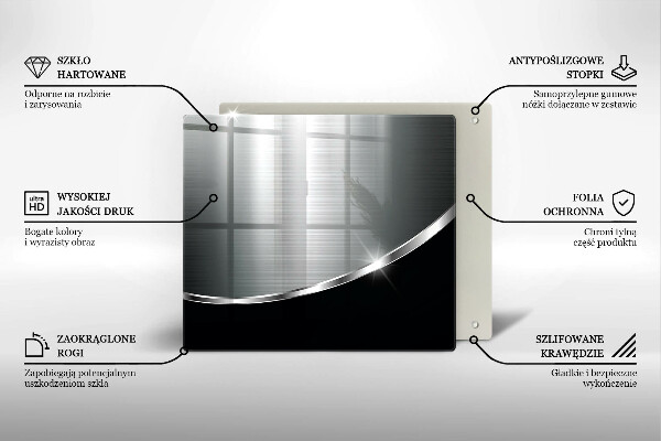 Chopping board Abstraction with metal