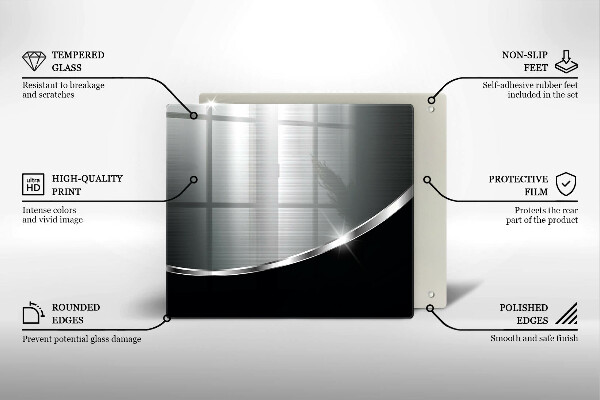 Chopping board Abstraction with metal