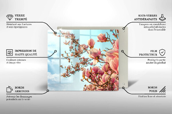 Chopping board Pink Flowers Tree