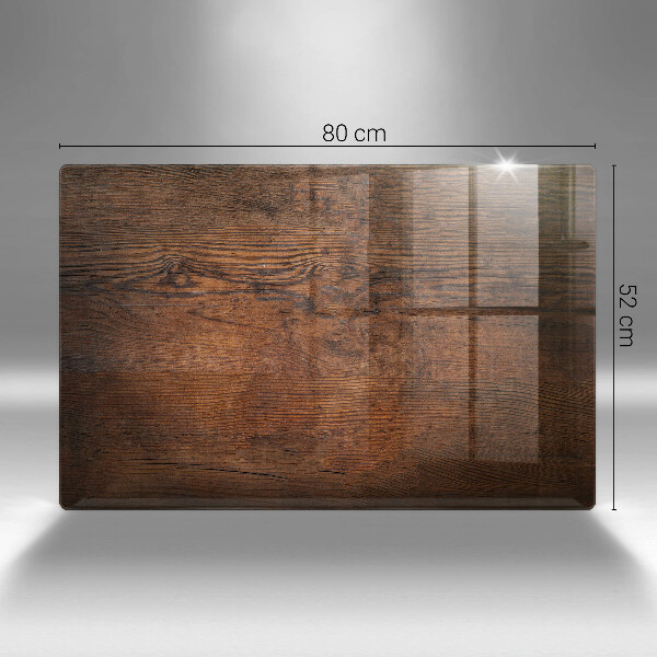 Glass kitchen board Dark wood board