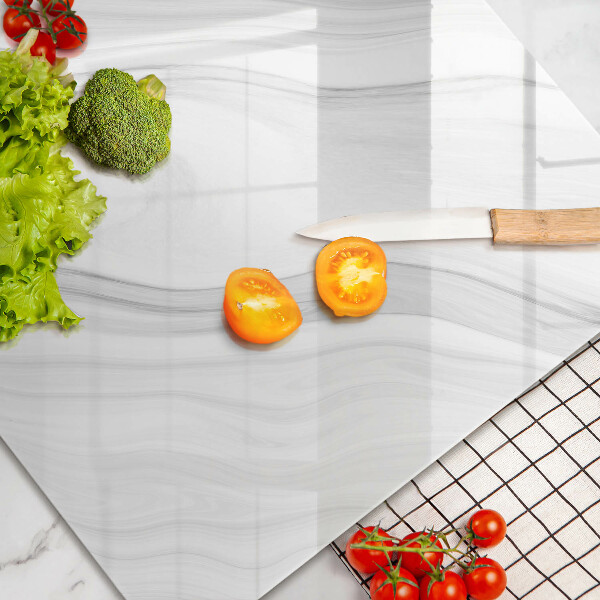 Glass kitchen board Delicate marble