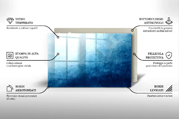 Chopping board glass Abstract background