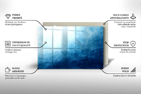 Chopping board glass Abstract background