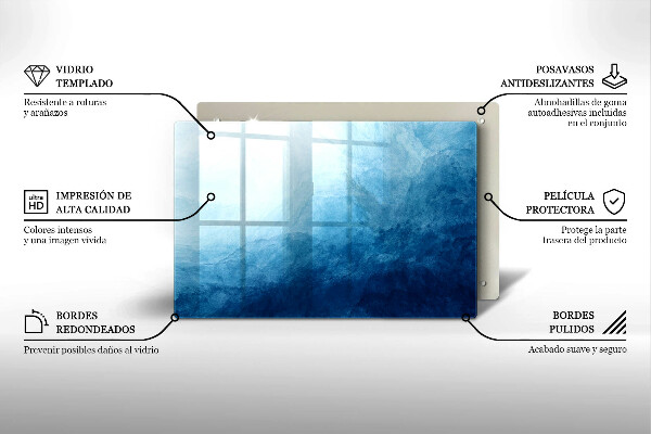 Chopping board glass Abstract background