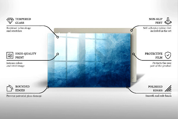 Chopping board glass Abstract background