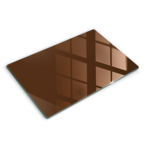 Chopping board glass Brown color